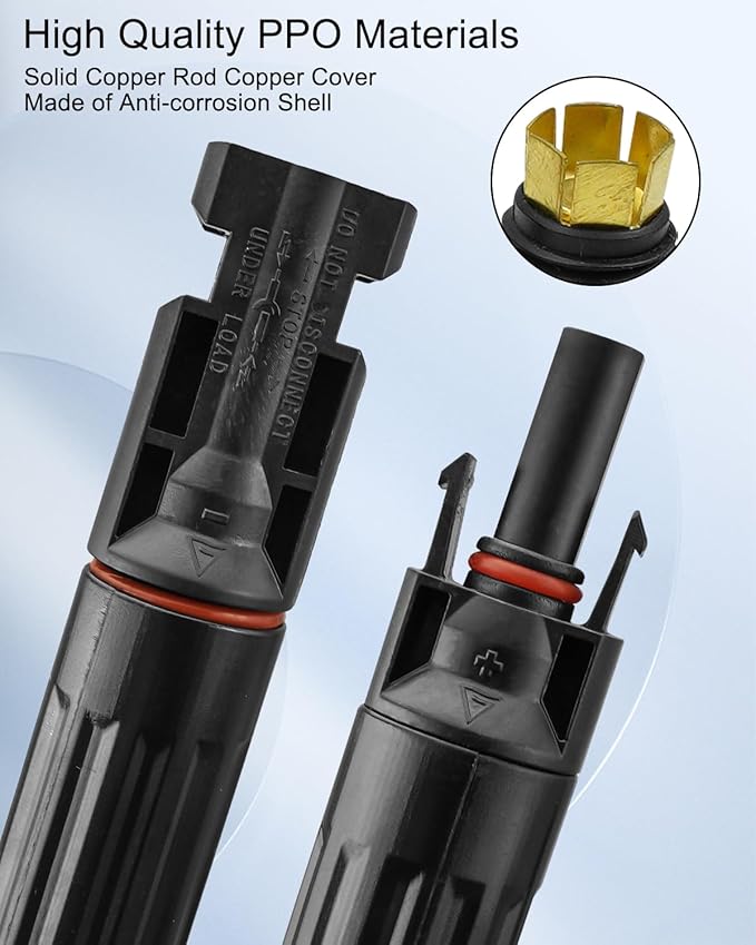 15A Multi-Contact Solar Fuses Holder Inline PV Inline Fuse Holders 15A for All Solar Connectors and Solar Panel IP67 Waterproof Fuse Connector Solar Surge Protection Device 5 Pack