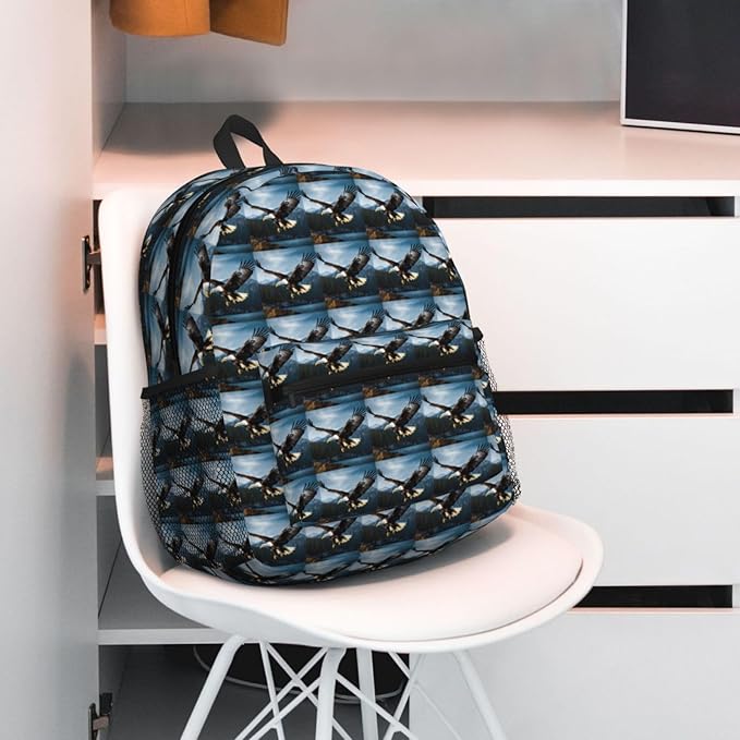 Travel Backpack For Men Women Eagle At Hunting Printing Waterproof Lightweight Casual Backpack Bag 20l Large Computer Daypack
