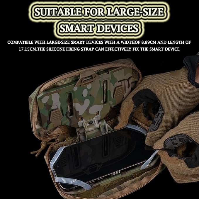 Laser-Cut Adjustable MOLLE Panel Tactical Chest Bag with Quick-Release System Detachable Recon Utility Kit