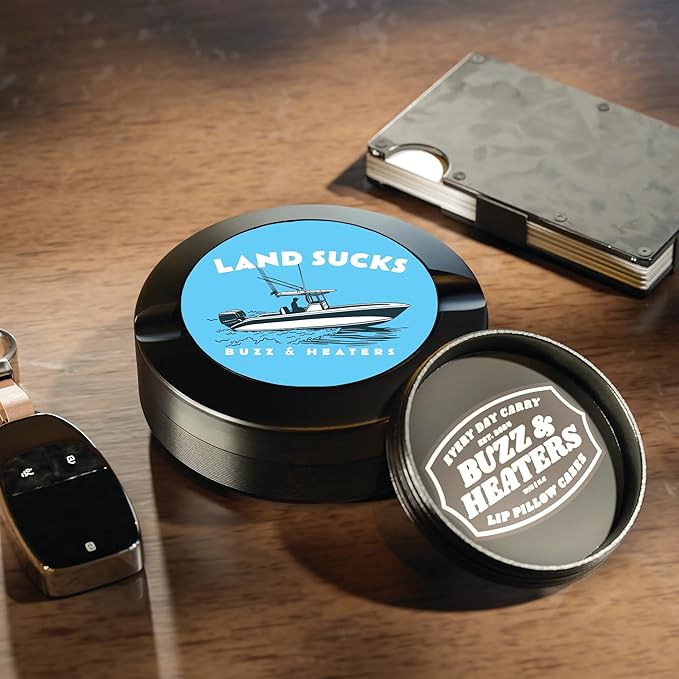 Brotherhood Buzz &amp Heaters Metal Container for Zyn | Metal Holder for Zyn |Metal Can for Zyn | Metal Container for Zyn Holder | Metal Pouch Cans for Zyn | Fishing Containers for Zyn | Land Sucks