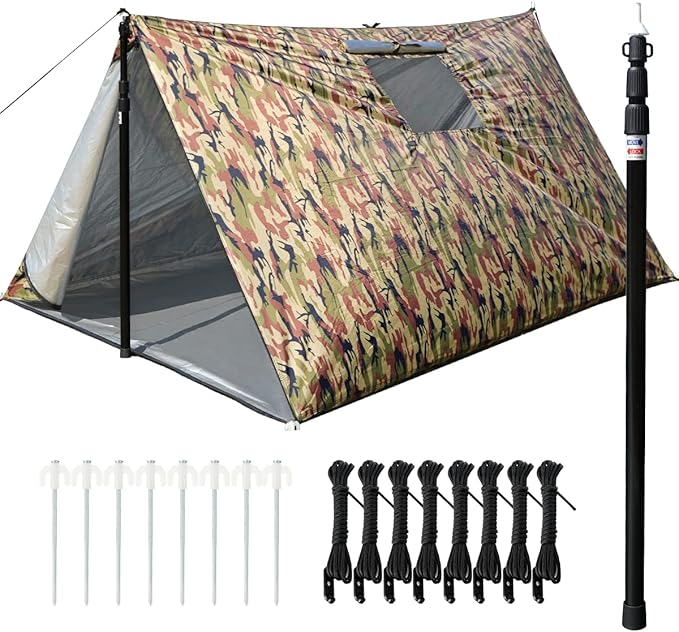 LYN Extra Large Zipper Reusable Survival Emergency Shelter TentThermal Waterproof Fireproof Lightweight Bugout with Paracord✚Stake for CampingFirst AidHiking&ampBushcraft