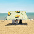 ALAZA Cute Avocado with Dot Beach Tent Sun Shelter Portable Canopy Sunshade for Outdoor Camping Picnics Backyard Fun 10x9 ft