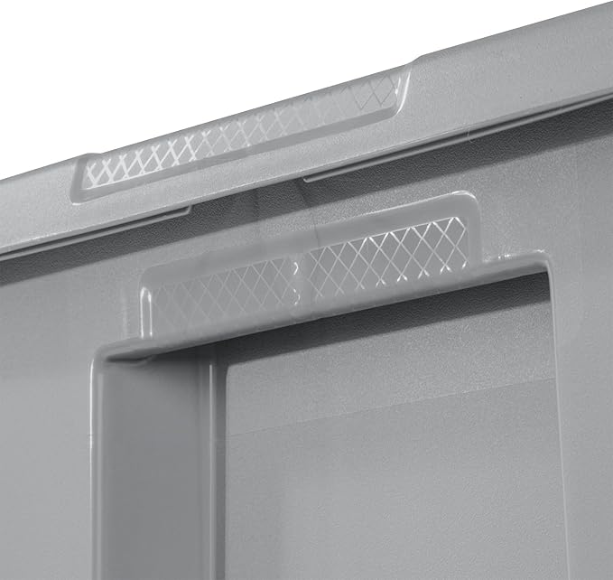 (2 Pack) 18 Gallon Gray Plastic Storage Bins with Snap-On Lids - Stackable Heavy-Duty Totes for Garage Closet Basement Attic &amp Home Organization