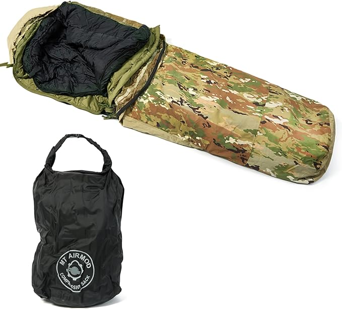 MT 70D eVac Compression Sack 38L with Army Military Modular Sleeping Bags System