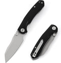 Folding Pocket Knife 3.35 14C28N Blade G10 Handle EDC Knife with Liner Lock Small Pocket Knife with Clip for Men Sharp Camping Hiking Hunting Survival Knives (Silver)