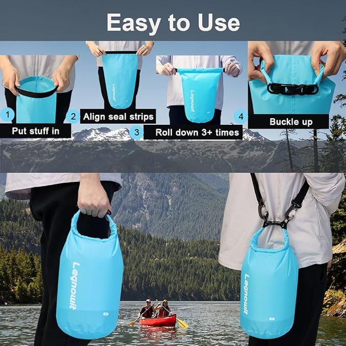 Dry Bag 3 Pack/5 Pack Waterproof Lightweight Small &amp Large Dry Sacks for Outdoor Camping Backpacking Kayaking Boating Travel and More