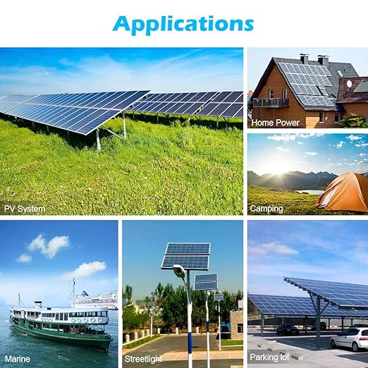 SUNGOLDPOWER Solar Panel 200W 24V Monocrystalline Solar Panel 200 Watt Solar Module Grade A Solar Cell Black SG200WM24