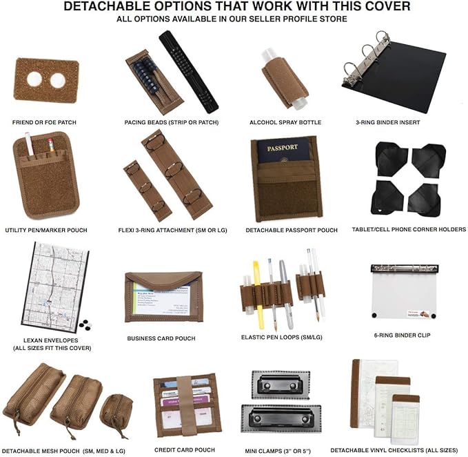 TACTICAL NOTEBOOK COVERS Tactical 3-Ring Binder Cover System | Zippered Padfolio Organizer Bag with Leather Handle | Fits 3” to 4” Binders | Durable Field Use Organizer (Canadian Digital Camo)