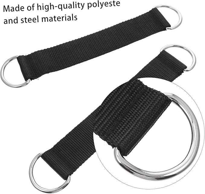 Happyyami 14 Pcs Pulley Straps Saucer Swing Straps Hammock Hanging Straps Tree Swing Accessories Swing Hanging Strap Swing Hanging Rope Tool Stand Outdoor Polyester Cable Accessories Fitness
