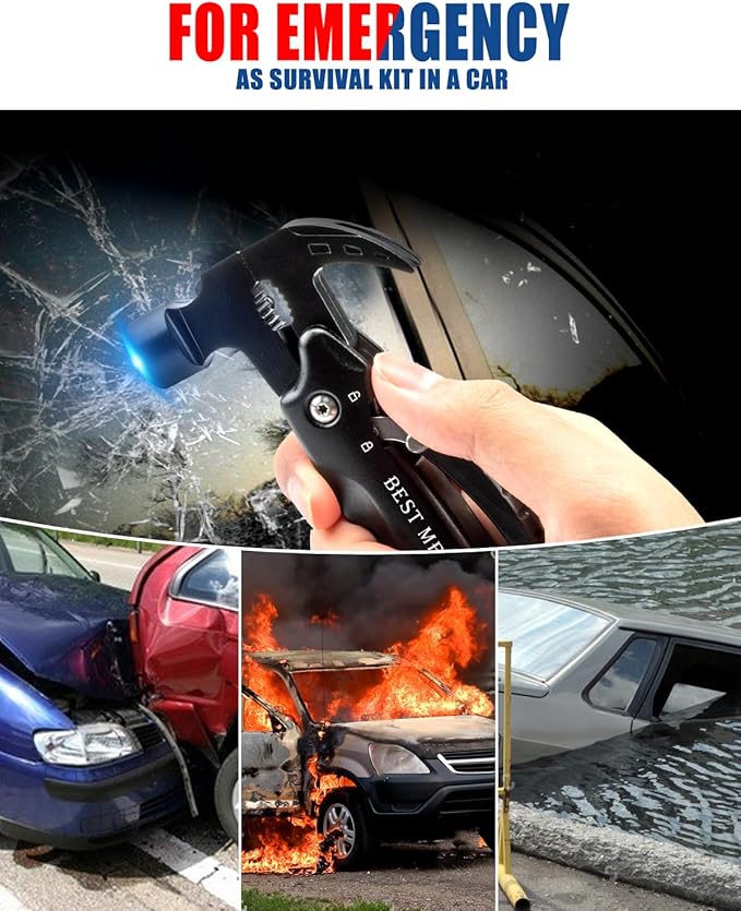 BIBURY Multi-Tool Gifts for Him 12 in 1 Hammer Multitool Gifts for Men Gift for Dad Who Have Everything Mens Valentines Day Gifts Cool Gadgets for Boyfriend Husband