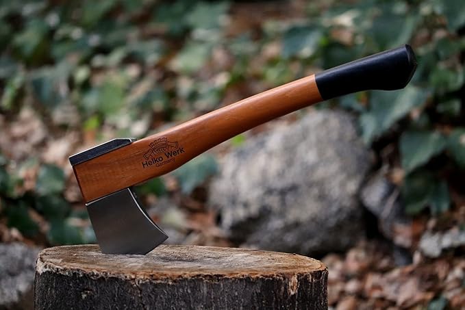 1844 Helko Werk Germany Vario Universal Hatchet - German Made Small Axe Hatchet and Pack Axe for Cutting Wood and Splitting Wood - Head 2 lbs Handle 18 in. (Universal Hatchet) #10051