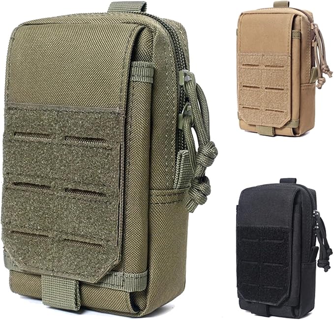 Tactical MOLLE Multifunction Nylon Everyday Carry Utility Organizer Phone Pouch Waist Bag for 5.5–6.7 in Smartphones