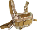 WOONEKY Multi-Purpose Camouflage Chest Pack for Men Lightweight Wear-Resistant Gear Holder Adjustable Fanny Pack for Outdoor Hiking and Running