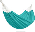 PNAEUT Double Hammocks for Outside Replacement Outdoor Tree Hammock for Indoor Patio Porch Garden (Aqua Medium)