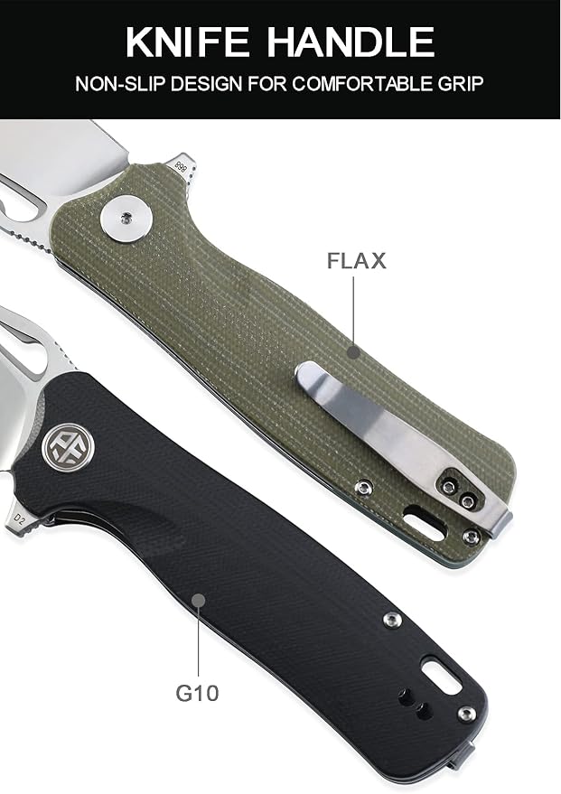 Petrified fish PF868 Bunta3.35 D2 Satin Blade146g G10 Handle Flipper Folding knife (Gray G10 Satin)
