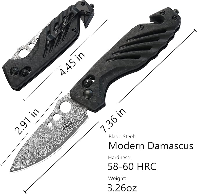 Valentine's &amp Birthday Gift for Men - Ultimate Pocket Folding Knife with AXIS Lock Glass Breaker &amp Rope Cutter &amp Gift Box for Him Husband Boyfriend Father - EDC Camping &amp Emergenc