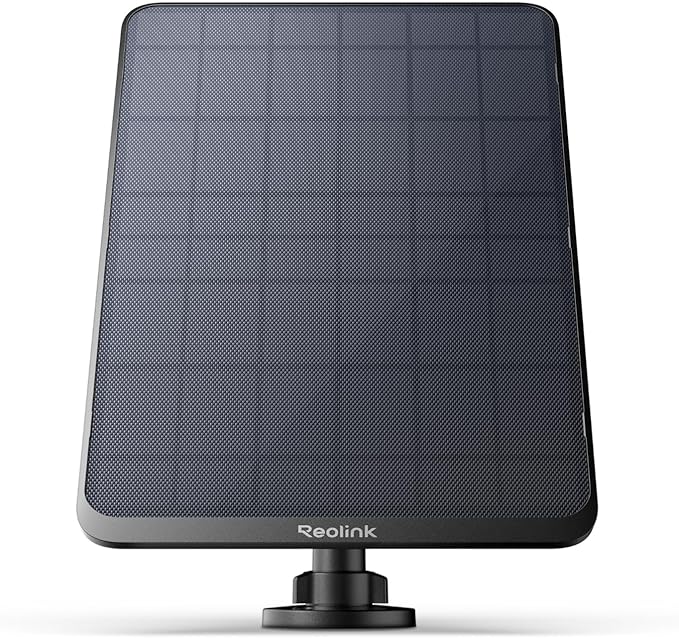 Reolink 12W Solar Panel Black Non-Stop Solar Power Supply for All Wireless Battery Camera Outdoor Compatible with TrackMix/Argus PT Ultra/Duo 2/Eco Ultra/3 Ultra Waterproof Reolink Solar Panel 3