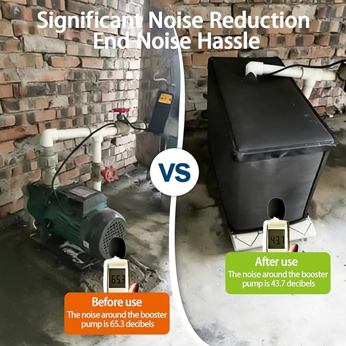 Three-layer Sound Proof Box for Pool Pump Sound Proof Foam Box for Water Pump Generator Noise Reduction Cover Soundproof Cover For Household Appliances