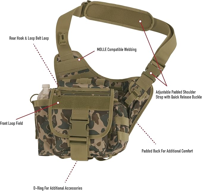 Rothco Advanced Tactical Bag - Durable EDC Shoulder Bag with Discreet Utility Storage