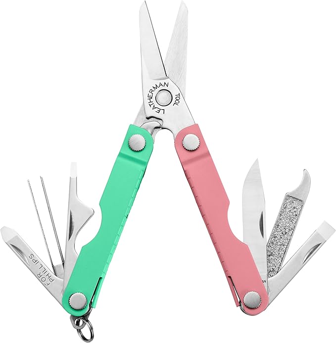 LEATHERMAN Micra Keychain Multi-tool with Grooming Tools Mini Pocketknife for Everyday Carry (EDC) Hobbies &amp Outdoors Built in the USA Bayside