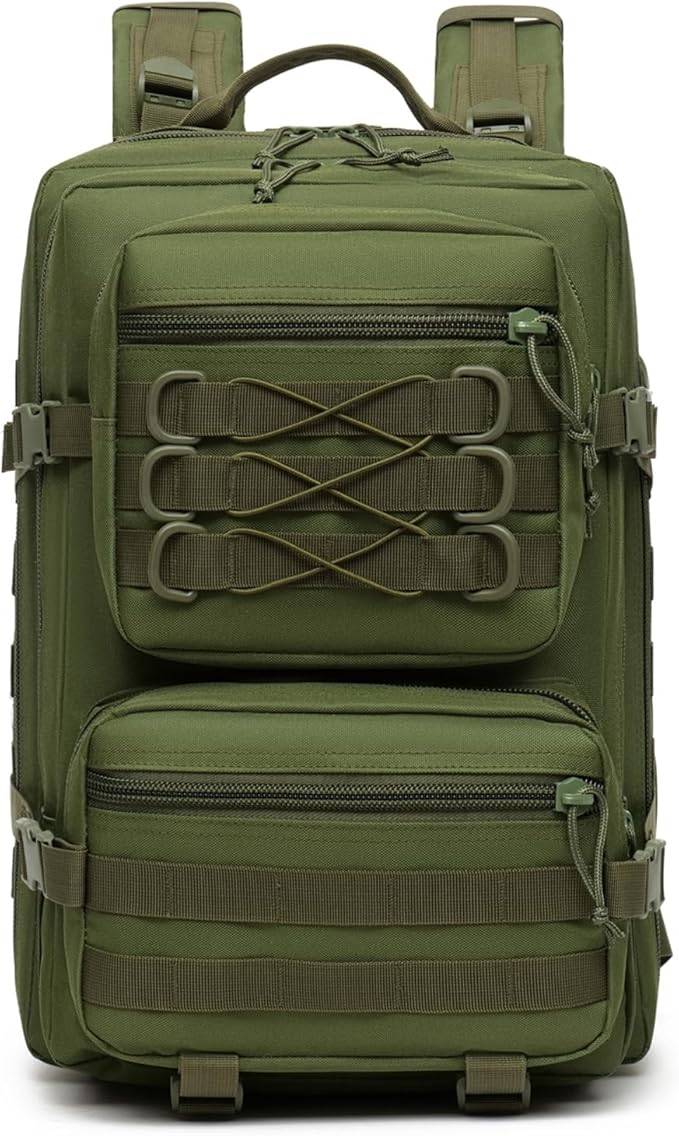 50l Tactical Backpack for Men's Camouflage Camping Mountaineering Travel Sports Large Capacity Multi-function Backpack (Green)