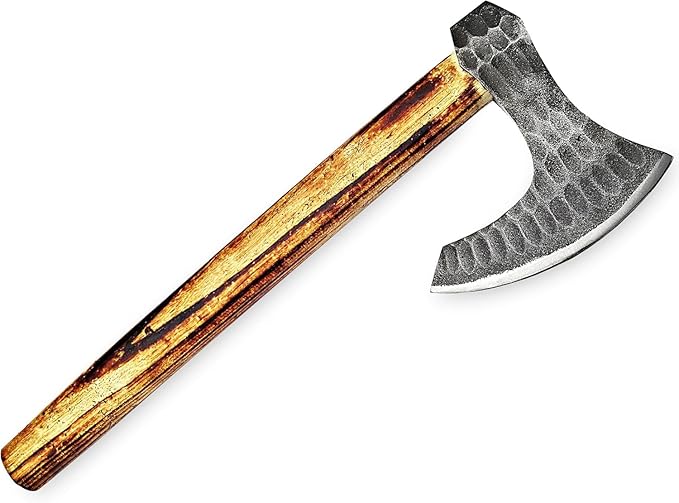 Splitting Axe Camping Chopping Hatchet Viking Tomahawk Battle Hunting Outdoor Solid Wood Handle 2038