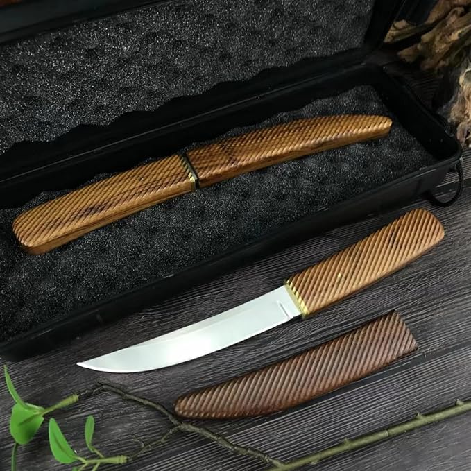 Full Tang Fixed Blade Knife with SheathEDC Outdoor Camping Survival Knife for MenFruit Cutting Paring KnifeGifts for Men