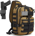 ATBP Tactical Crossbody Backpack Large Sling Pack With Holster Shoulder Bag For Men Outdoors Hiking Camping Gym