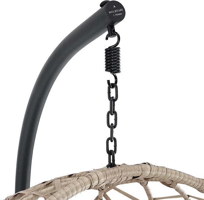 Ulax furniture Hammock Chair Stand Egg Chair Stand Hanging Chair Stand Heavy Duty Steel Hammock Stand Weather-Resistant Finish for Indoor or Outdoor Use
