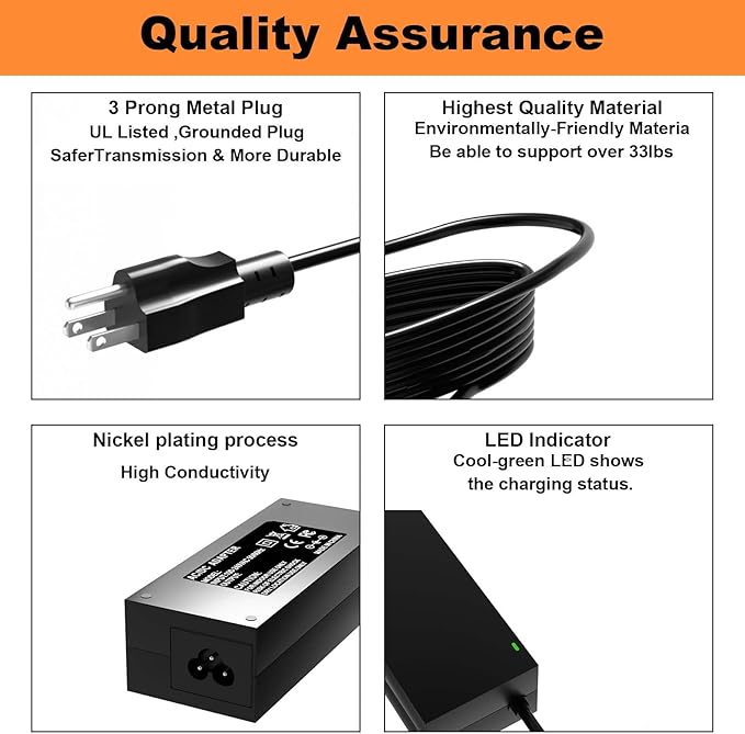 65W Power Adapter with 65W Car Charger for Anker Portable Power Station A1720 Anker 521/523/533 A1730/A1731 Powerhouse II 300 (256Wh/288Wh/389Wh) and 300W/200W Solar Power Station