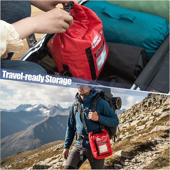 Waterproof First Aid Dry Bag Empty Roll Top Emergency Storage Bag for Boat Kayak Travel Portable Clinic Organizer (1pcs 5.0 Liters)