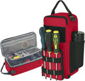 LAKE OF FIRE 12.6 Small Tool Bag Pouch for Men with Multiple Pockets Waterproof Heavy Duty Tool Bag Organizer with Zipper and Portable Handle (Red)