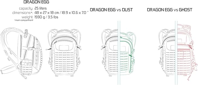 Direct Action Dragon Egg Mk II Tactical Backpack Adaptive Green/Coyote Brown 25 Liter Capacity
