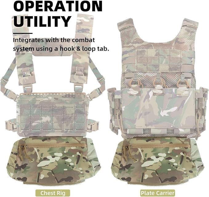 2 in 1 Handwarmer &amp Tactical Drop Pouch/Waist Bag. Plate Carrier Vest Chest Rig Hook Loop Dangler or 26-52 in Buckle Strap EDC Fanny Pack Muff for Winter Outdoor/Camping/Hunting/Football/Fishing