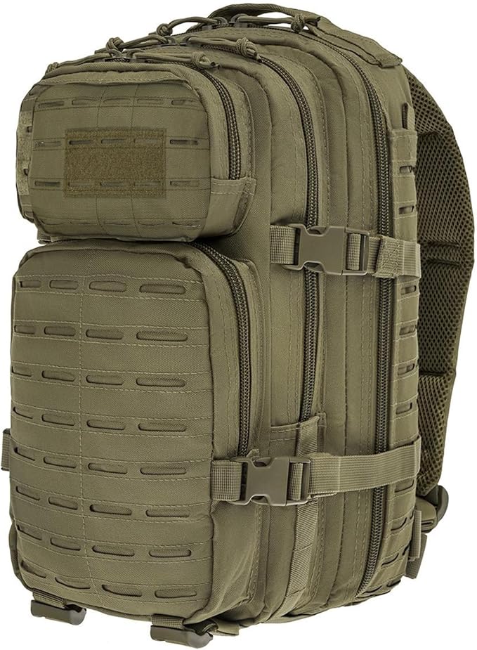 Military Tactical Backpack for Men 35L Small Molle System Water Resistant 3 Day Survival Assault Pack for Bug Out Bag Rucksack Travel Hiking Camping Gym Range Trekking Hunting Sport Work (Green)