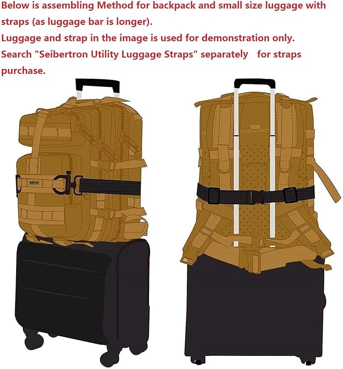 Seibertron Falcon Water Repellent Hiking Camping Backpack Compact Pack Summit Bag Khaki 37L