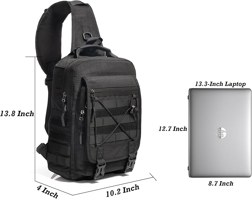NICGID Tactical Military Backpack Daypack Molle Army Assault Pack Bug Out Bag Travel Fishing Hiking Trekking Rucksack
