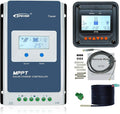 EPEVER MPPT Solar Charge Controller 30A 12V 24V Auto Tracer3210AN + Remote Meter MT52 + RTS Solar Panel Regulator Common Negative Ground for Lead-Acid LiFePO4 Lithium Battery (30A + MT52+RTS)