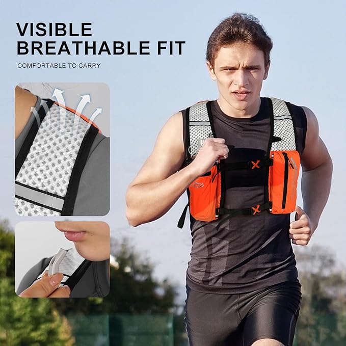 INOXTO Running Hydration Vest BackpackLightweight Insulated Pack with 1.5L Water Bladder Bag Daypack for Hiking Trail Running Cycling Race Marathon for Women Men