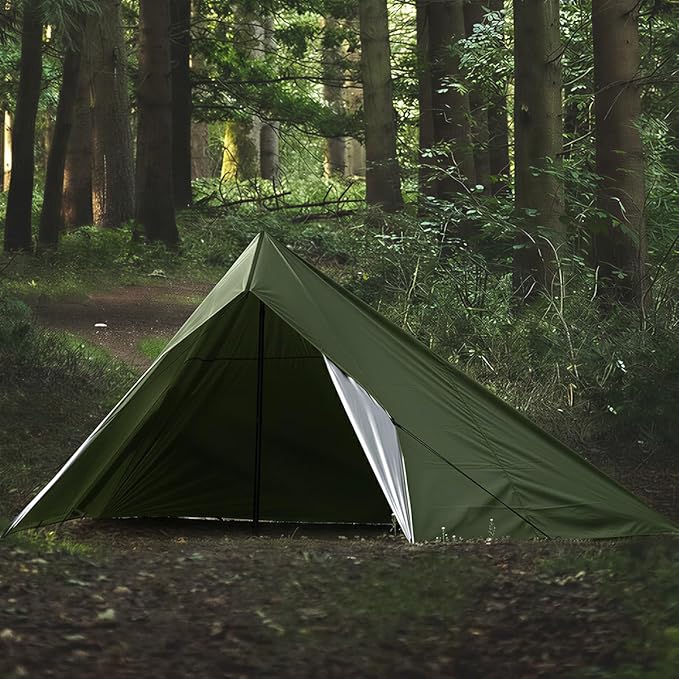 Bearhard Waterproof Camping Tarp Lightweight Hammock Rain Fly UV Protection and PU 3000mm Waterproof Backpacking Tarp Tent Footprint or Shelter Kit for Hiking and Outdoor Adventure