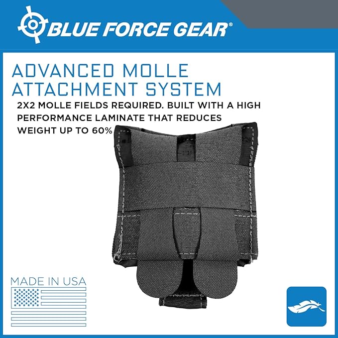 Blue Force Gear MOLLE Dump Pouch - Multipurpose Compact Utility Drop Bag - 3 L x 3 W x 3.5 H