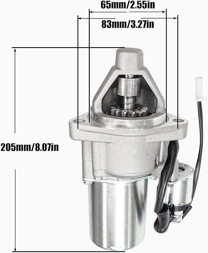 fullas Electric Starter Motor for Predator 9500 Watt Super Quiet Inverter Generator 57080 and 59188