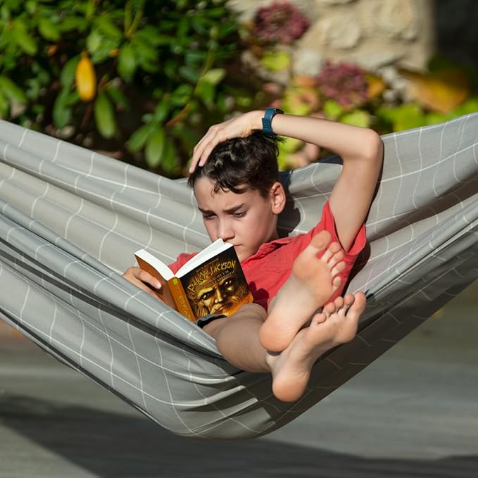 LA SIESTA Brisa Classic Hammock Handmade Weather-Resistant Tear-Resistant Hammock for Indoor &amp Outdoor Relaxation Size-King - Almond