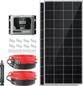 RICH SOLAR 400 Watt Premium Solar Kit - 2 Pack of 200W Panel 40A MPPT Charge Controller Mounting Z Brackets Adaptor Kit Tray Cables Set Off-Grid 12V Solar Power System