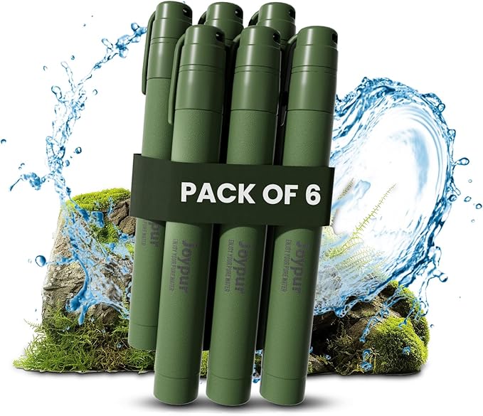 Portable Water Filter Straw Survival Essential Camping &amp Hiking Gear Water Purification Straw for Travel Biking and Emergency Preparedness