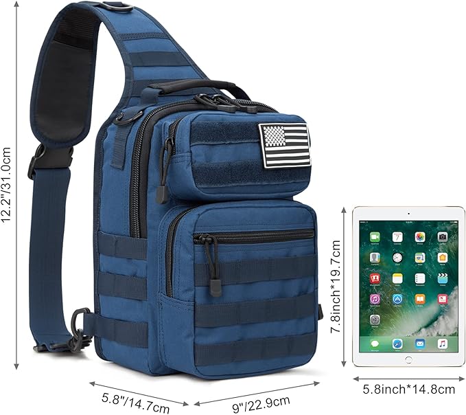 G4Free Tactical Sling Bag Backpack Military Rover Shoulder Sling Pack Molle EDC Small Crossbody Chest Pack