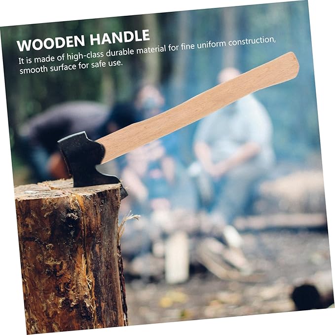 Wooden Replacement Handle for Hatchet Grip Accessory for Outdoor Axe Use Comfortable to Use for Firewood Cutting and Camping