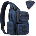 G4Free Tactical EDC Sling Bag Pack with Adjustable Holder Sling Shoulder Assault Range Backpack(Dark Blue)