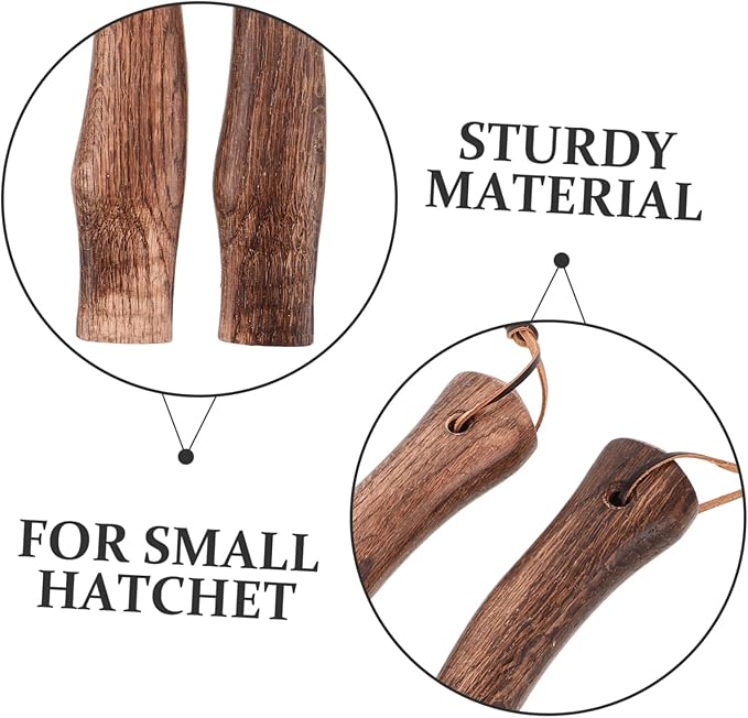 LIOOBO 2pcs Sturdy Wood Axe Handle Replacement Non-Skid Grip for Axe Repair Camp Fire Tool