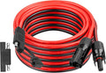 XRDS -RF 10AWG SAE to Solar Panel Connector Cable 25FT Heavy-Duty Tinned Copper Solar Extension Cable with SAE Polarity Reverse Adapter for Solar Power Systems and Battery Connections